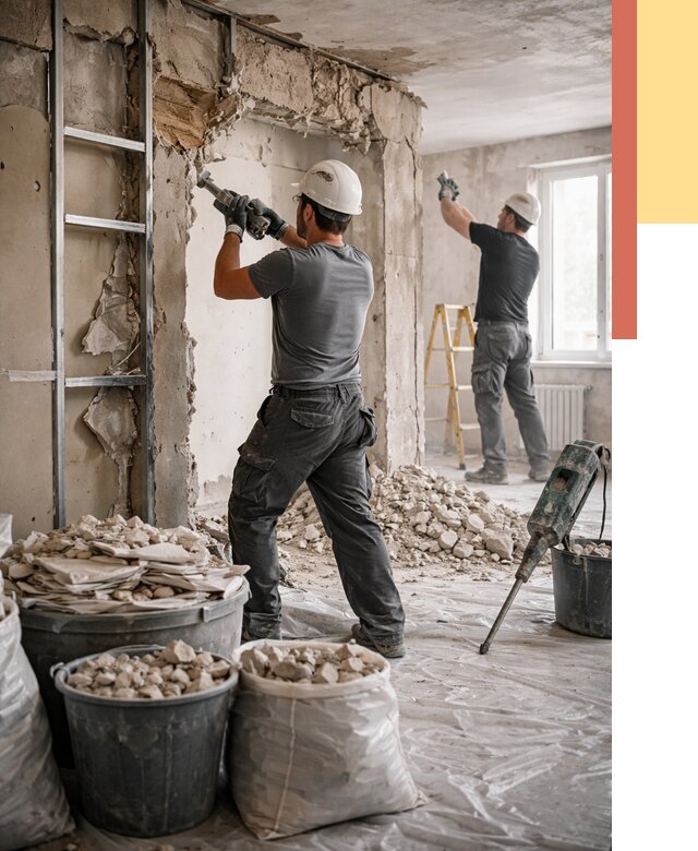 Демонтажные работы в волжском от 2735 руб. — услуги и цена под ключ | ОТДЕЛОЧНИК-Влж