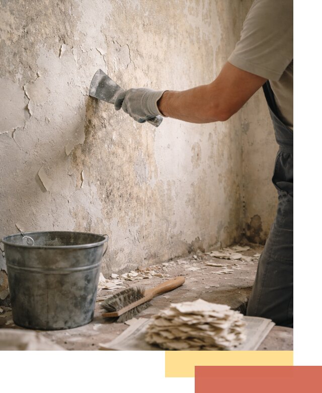 Удаление старой краски со стен в волжском качественно и быстро