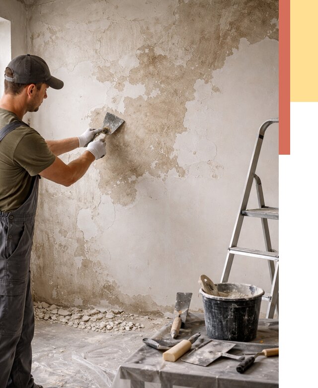 Снятие старой шпаклевки в волжском от 1874 руб. — быстро и недорого | ОТДЕЛОЧНИК-Влж