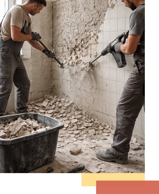 Демонтаж плитки со стен в волжском быстро и аккуратно