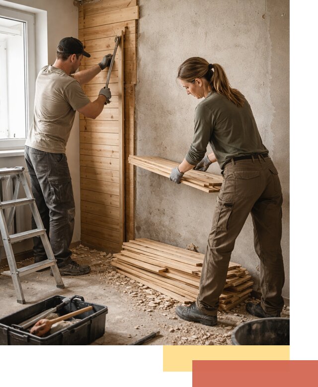 Демонтаж вагонки со стен в волжском — профессиональный демонтаж