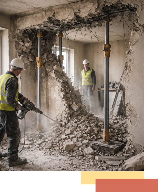 Снос несущих стен в волжском с гарантией безопасности и качества