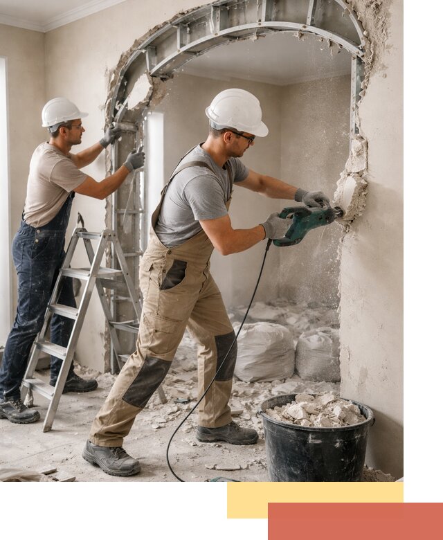 Демонтаж гипсокартонной арки в волжском быстро и аккуратно