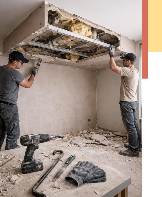 Демонтаж короба из гипсокартона в волжском от 1540 руб. — быстро и недорого | ОТДЕЛОЧНИК-Влж