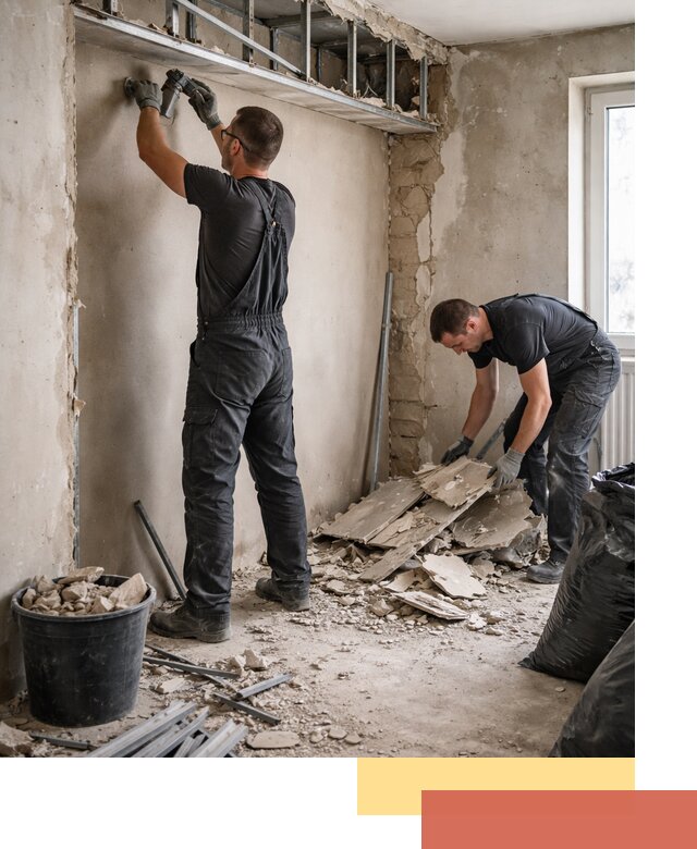 Демонтаж короба из гипсокартона в волжском быстро и аккуратно