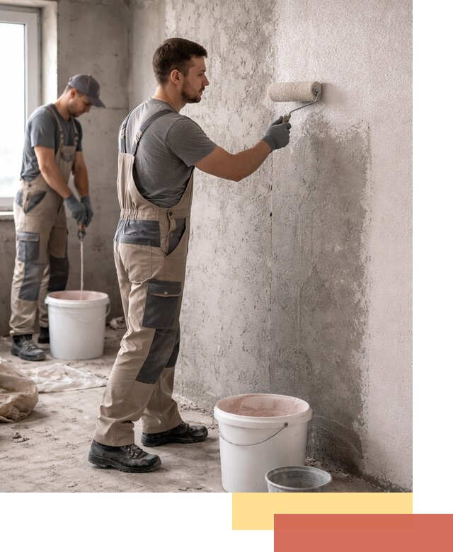 Нанесение бетоноконтакта на стены в волжском для последующей отделки