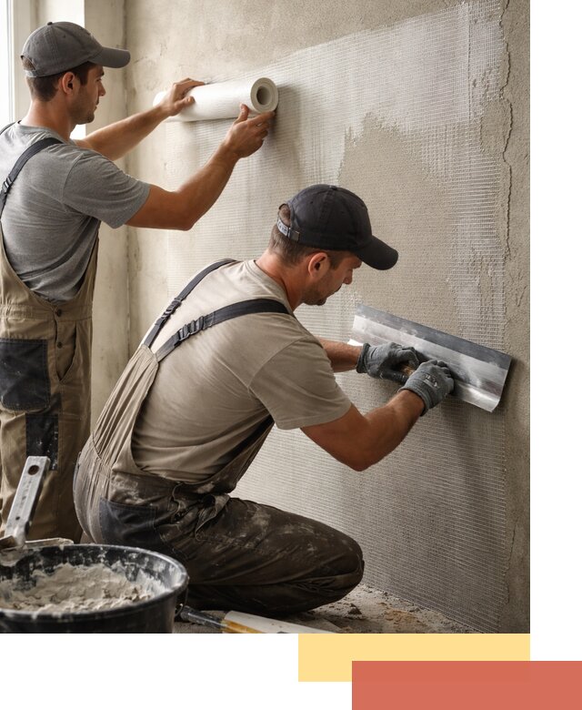 Армирование стен стеклосеткой в волжском для прочной отделки