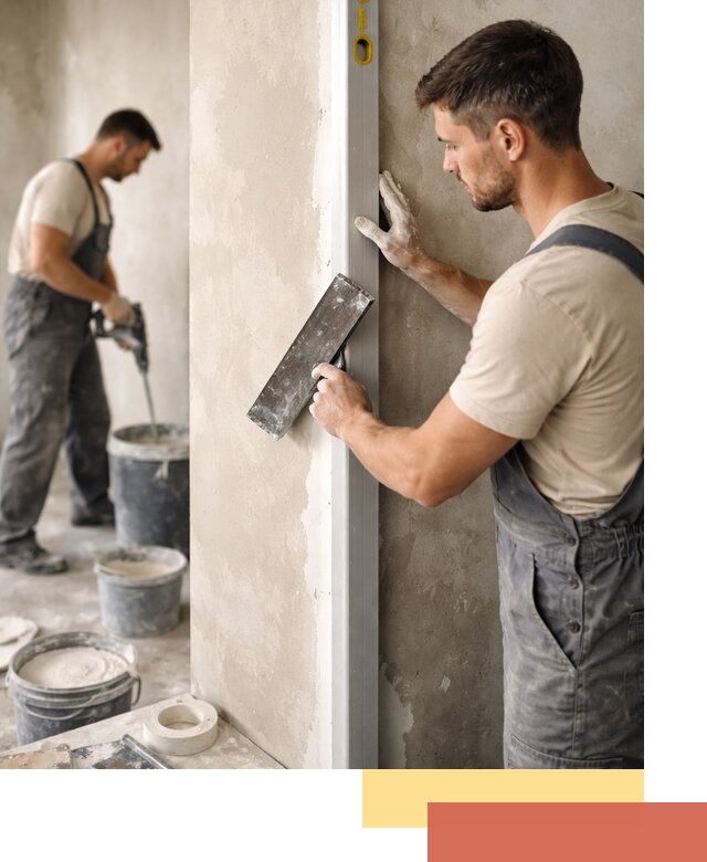 Выведение углов стен в волжском: монтаж и оштукатуривание