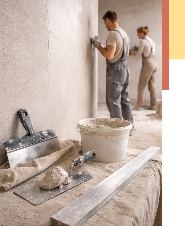 Штукатурка стен гипсовая в волжском от 4559 руб/м2 — быстро и недорого | ОТДЕЛОЧНИК-Влж