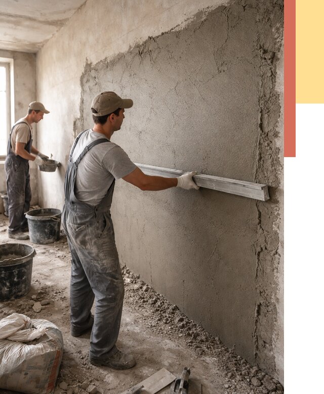 Цементная штукатурка стен в волжском от 4559 руб/м2 — быстро и недорого | ОТДЕЛОЧНИК-Влж