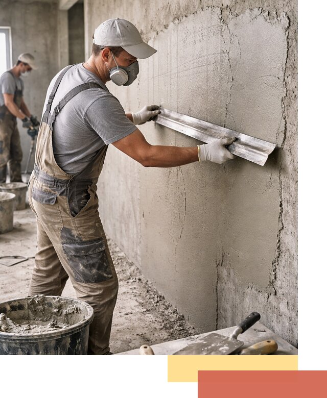 Штукатурка бетонных стен в волжском качественно и долговечно