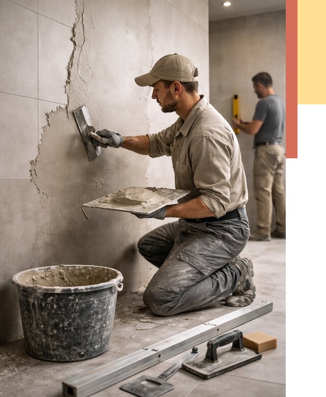 Штукатурка стен в ванной в волжском от 4559 руб./м² — выравнивание под ключ | ОТДЕЛОЧНИК-Влж