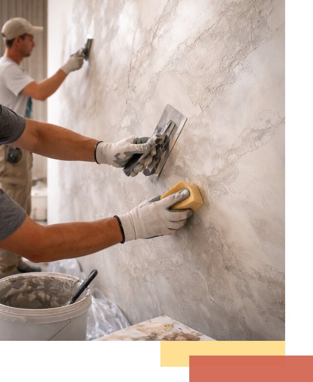 Декоративная штукатурка под мрамор в волжском для стен и потолков