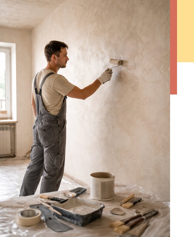 Нанесение лессирующей краски по декоративке в волжском от 1773 руб. | ОТДЕЛОЧНИК-Влж