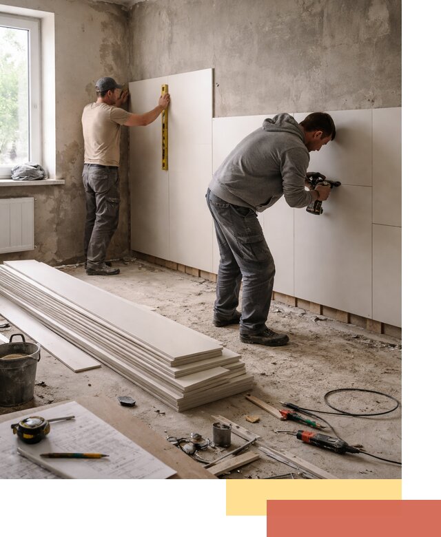 Монтаж ПВХ панелей на стены в волжском качественно и быстро