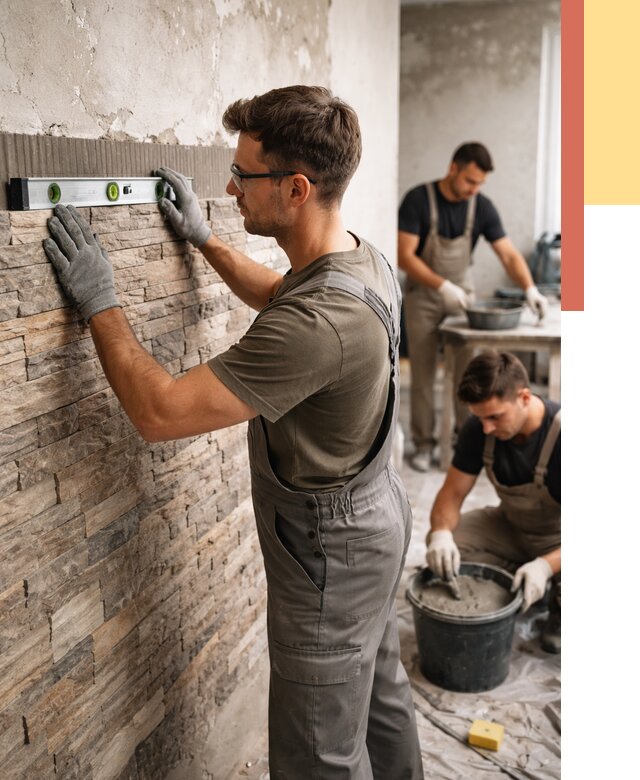 Монтаж искусственного камня в волжском от 4559 руб. под ключ | ОТДЕЛОЧНИК-Влж