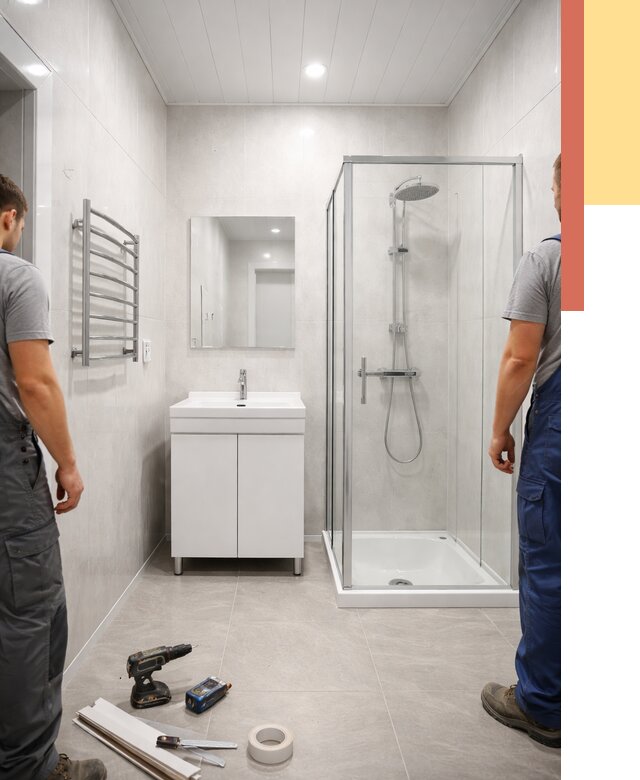 Отделка ванной комнаты панелями ПВХ в волжском от 4559 руб. за м2 | ОТДЕЛОЧНИК-Влж