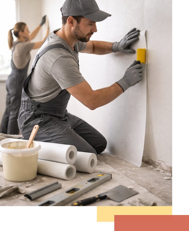 Поклейка стеклообоев профессионально в волжском