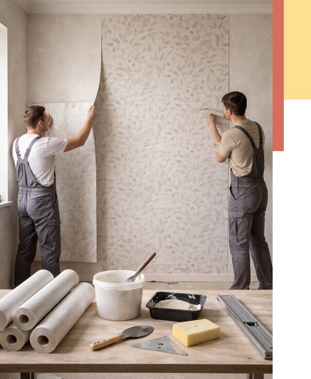Поклейка обоев с подбором рисунка в волжском от 3546 руб. | ОТДЕЛОЧНИК-Влж - быстро и недорого