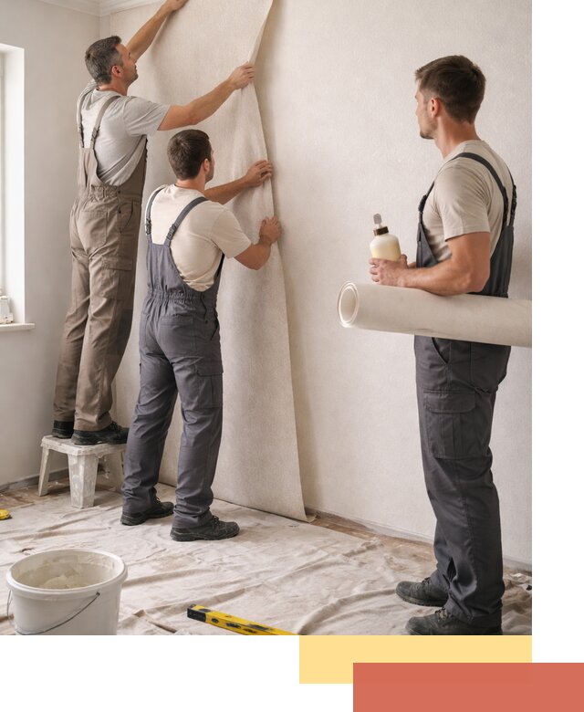 Оклейка стен обоями в волжском — качественно и профессионально