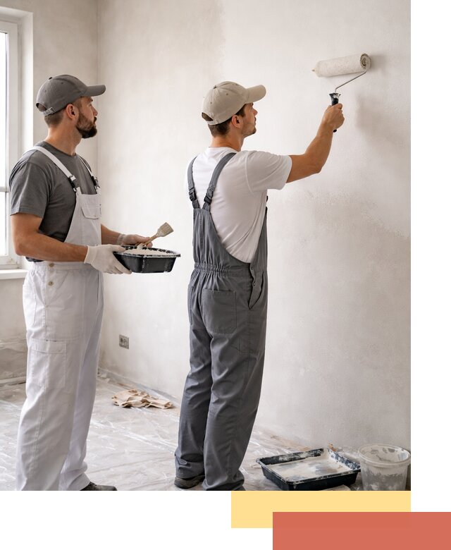 Покраска стен водоэмульсионной краской в волжском