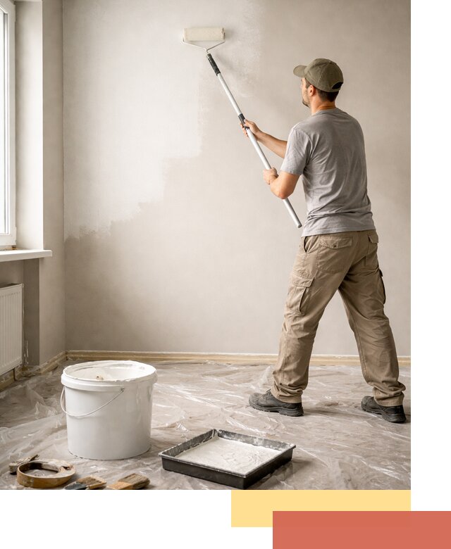 Покраска стен латексной краской в волжском качественно и быстро