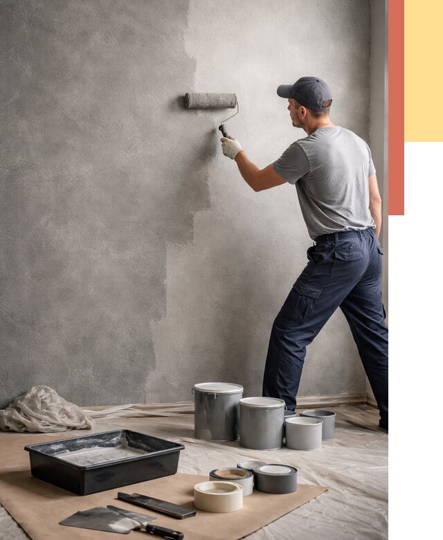 Покраска стен под бетон в волжском от 658 руб. за м2 — быстро и недорого | ОТДЕЛОЧНИК-Влж