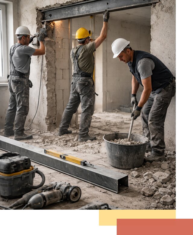 Создание проемов в стенах и несущих конструкциях в волжском