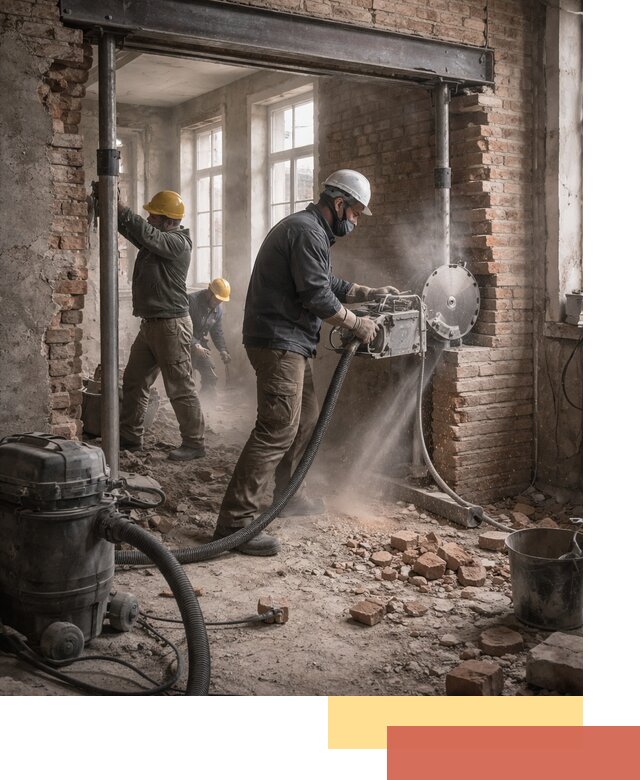 Прорезка проема в стене под дверной или оконный проем в волжском