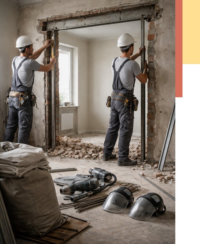 Расширение дверного проема в волжском от 12663 руб. под ключ | ОТДЕЛОЧНИК-Влж