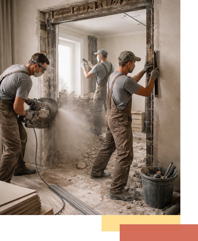 Расширение дверного проема под установку новой двери в волжском