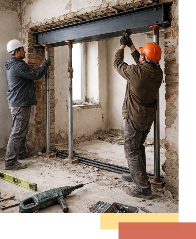 Усиление проема в стене в волжском для расширения и безопасности