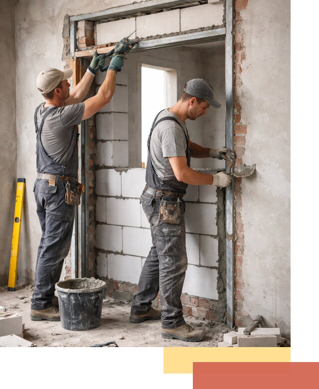 Закладка дверного проема под ключ в волжском: демонтаж, монтаж, отделка