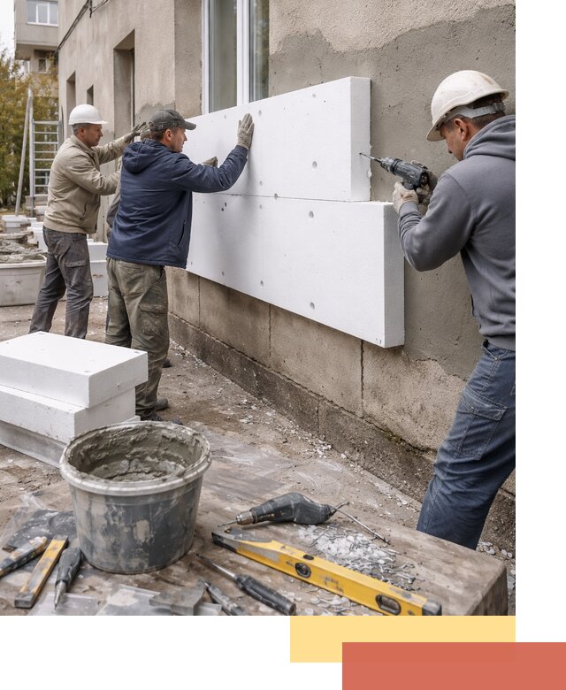 Утепление наружных стен пенопластом в волжском