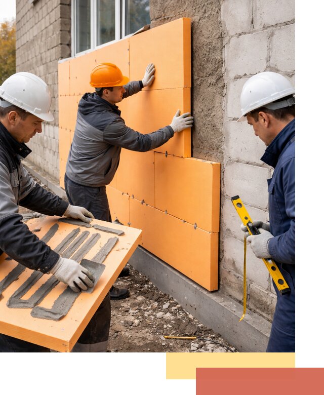 Утепление фасада пеноплексом под ключ в волжском