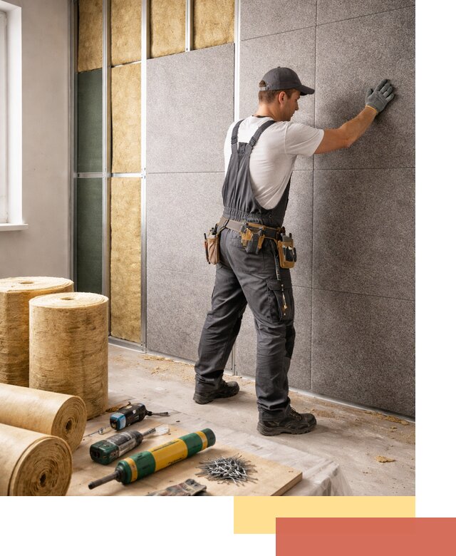 Профессиональная шумоизоляция стен в волжском для квартиры и офиса