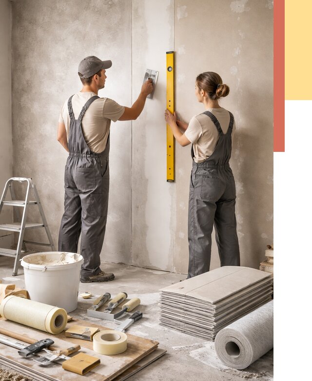 Отделка стен в волжском от 1520 руб/м² — недорого, быстро, под ключ | ОТДЕЛОЧНИК-Влж