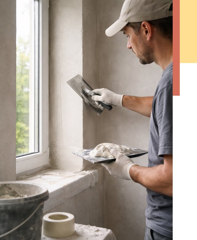 Штукатурка откосов в волжском от 4559 руб/м² — услуги и выравнивание под ключ | ОТДЕЛОЧНИК-Влж