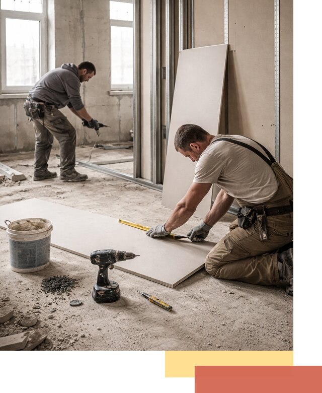 Кладка перегородок из ПГП под ключ в волжском