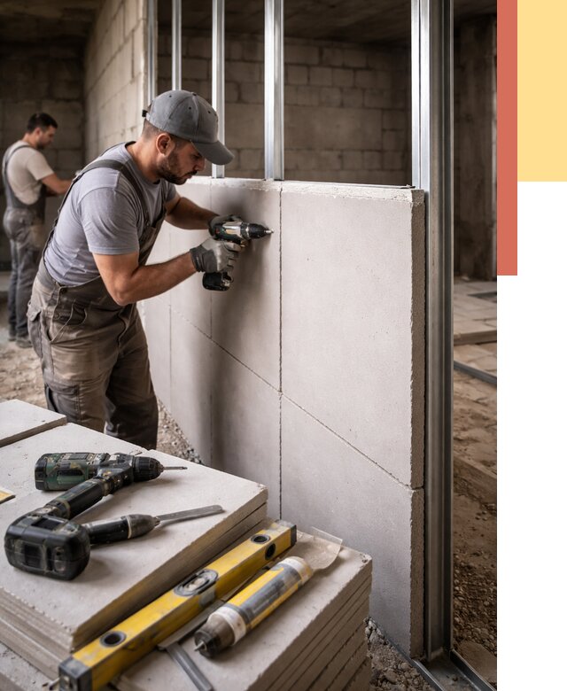 Кладка влагостойких перегородок ПГП в волжском от 1216 руб. под ключ | ОТДЕЛОЧНИК-Влж