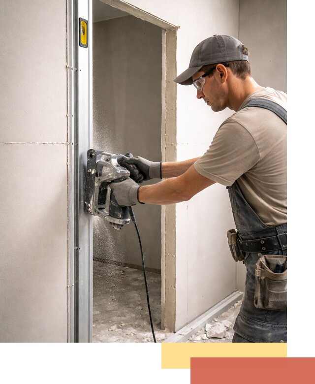 Устройство дверного проема в перегородке в волжском