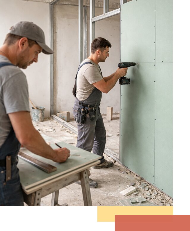 Перегородки из влагостойкого гипсокартона под ключ в волжском