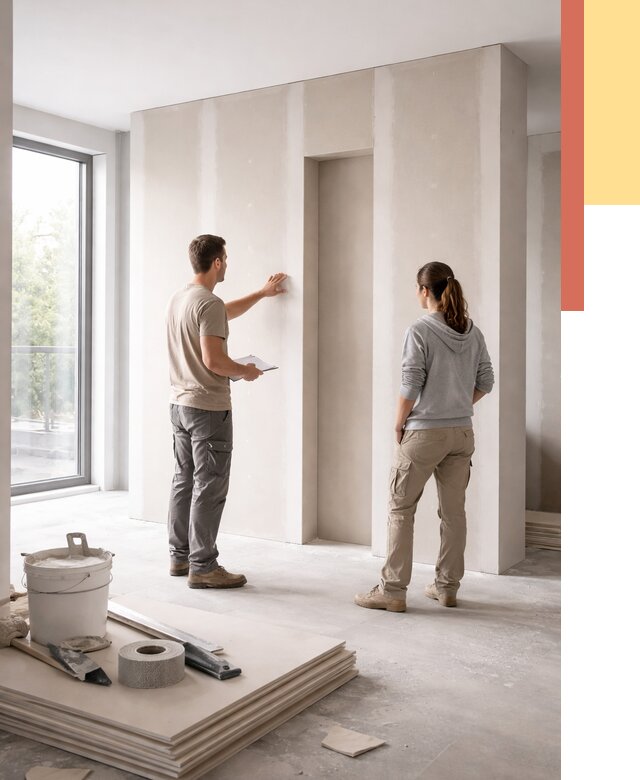 Зонирующая перегородка из гипсокартона в волжском от 2836 руб. под ключ | ОТДЕЛОЧНИК-Влж