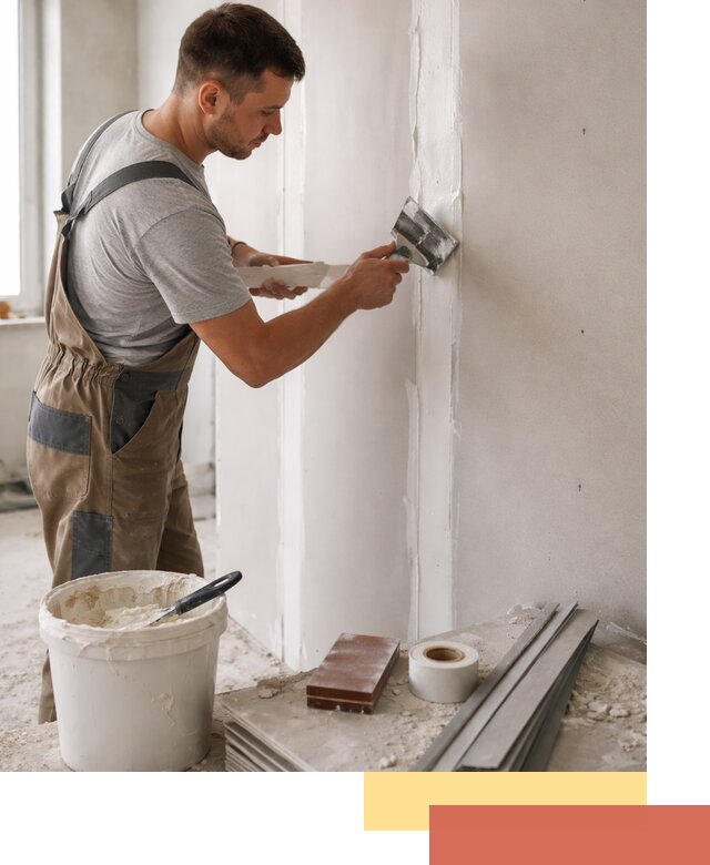 Шпаклевка перегородок из гипсокартона в волжском качественно и быстро