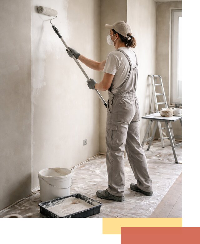 Покраска перегородок из гипсокартона в волжском качественно и недорого