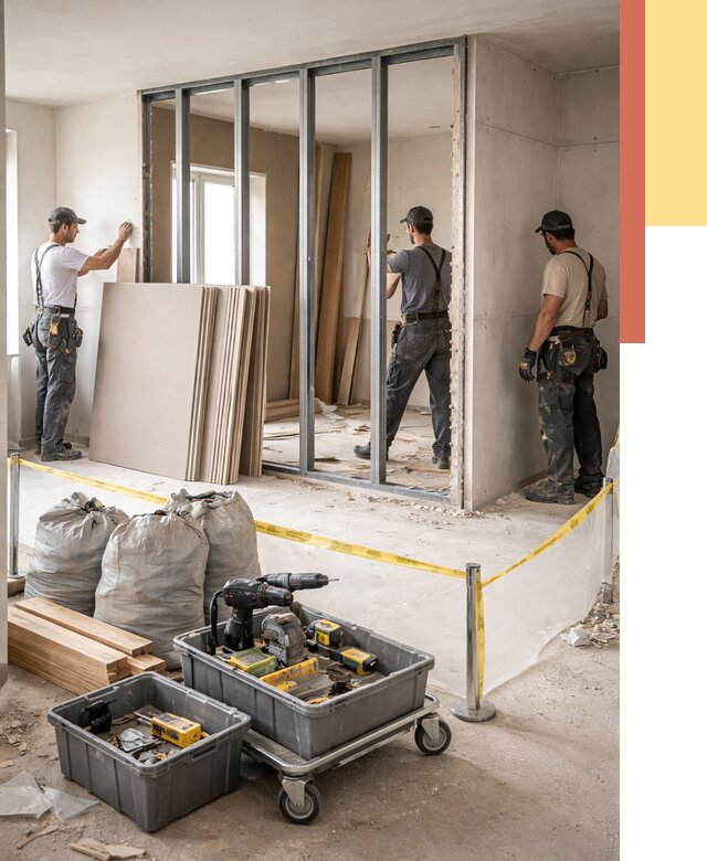 Перенос гипсокартонной перегородки в волжском под ключ от 4559 руб. | Демонтаж и монтаж – ОТДЕЛОЧНИК-Влж