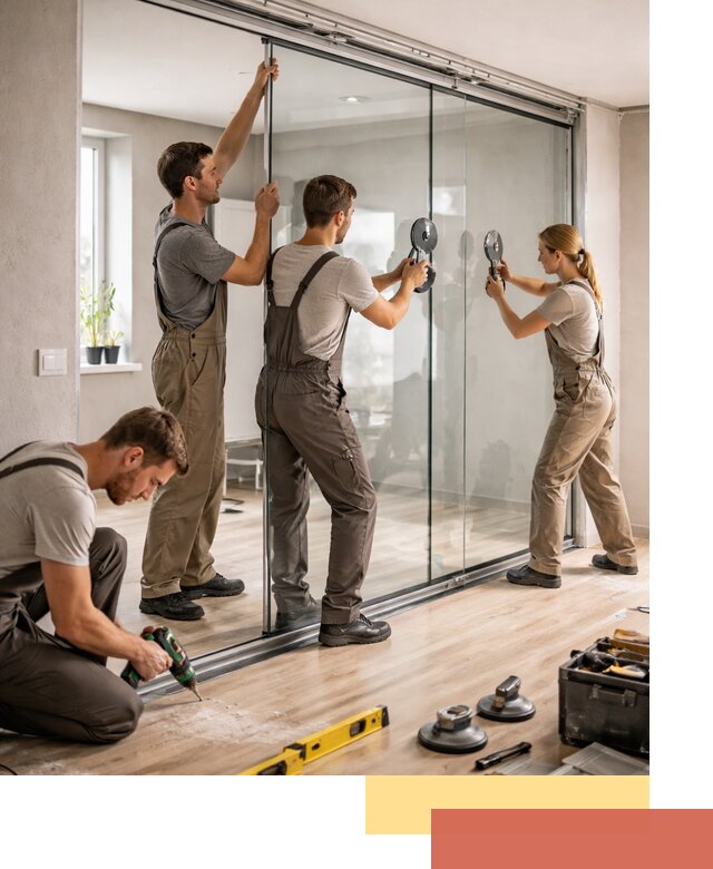 Изготовление стеклянных перегородок на заказ в волжском