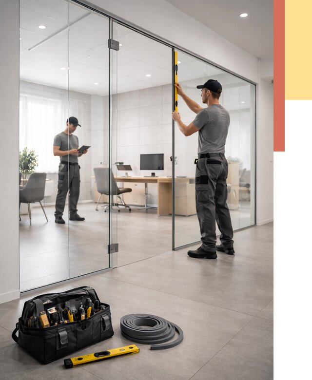 Цельностеклянные перегородки под ключ в волжском от 9624 руб. — монтаж и цены | ОТДЕЛОЧНИК-Влж