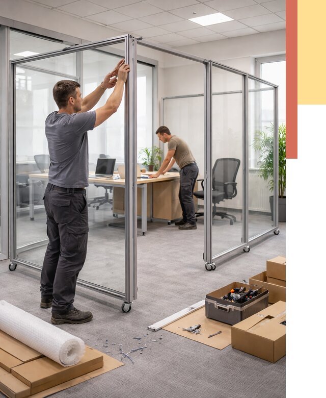 Мобильные офисные перегородки в волжском от 12663 руб. — установка под ключ | ОТДЕЛОЧНИК-Влж