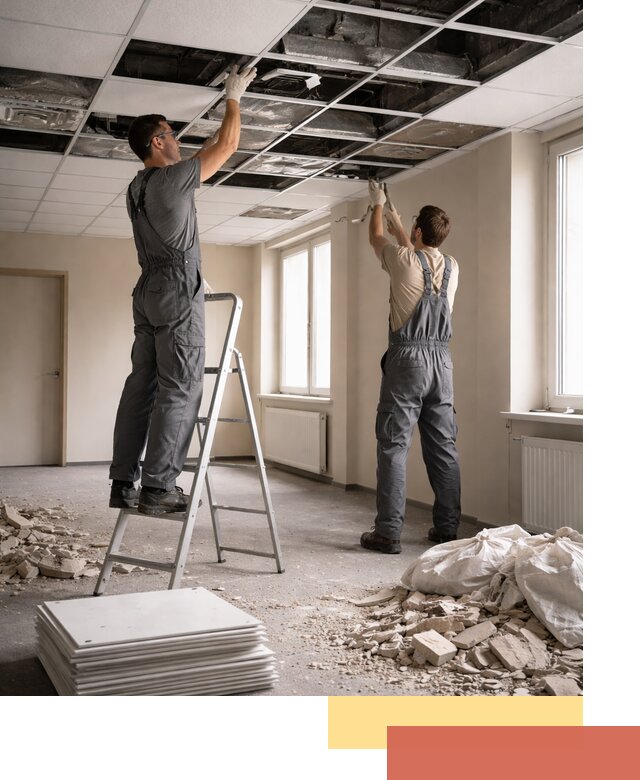 Демонтаж потолков Армстронг профессионально в волжском